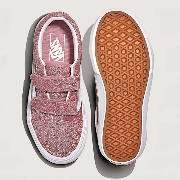 Vans Kids Glitter Pink Sneakers - Picture 3 of 4